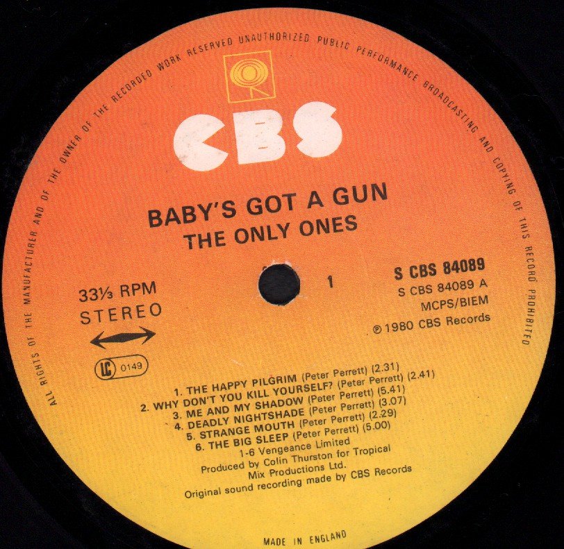 Only Ones - Baby's Got A Gun - Lp