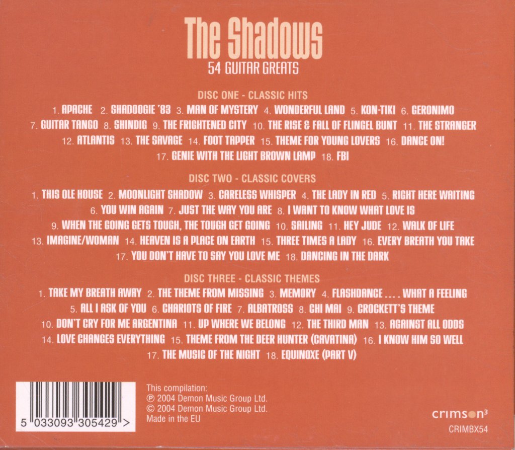Shadows - 54 Guitar Greats - Cd Set