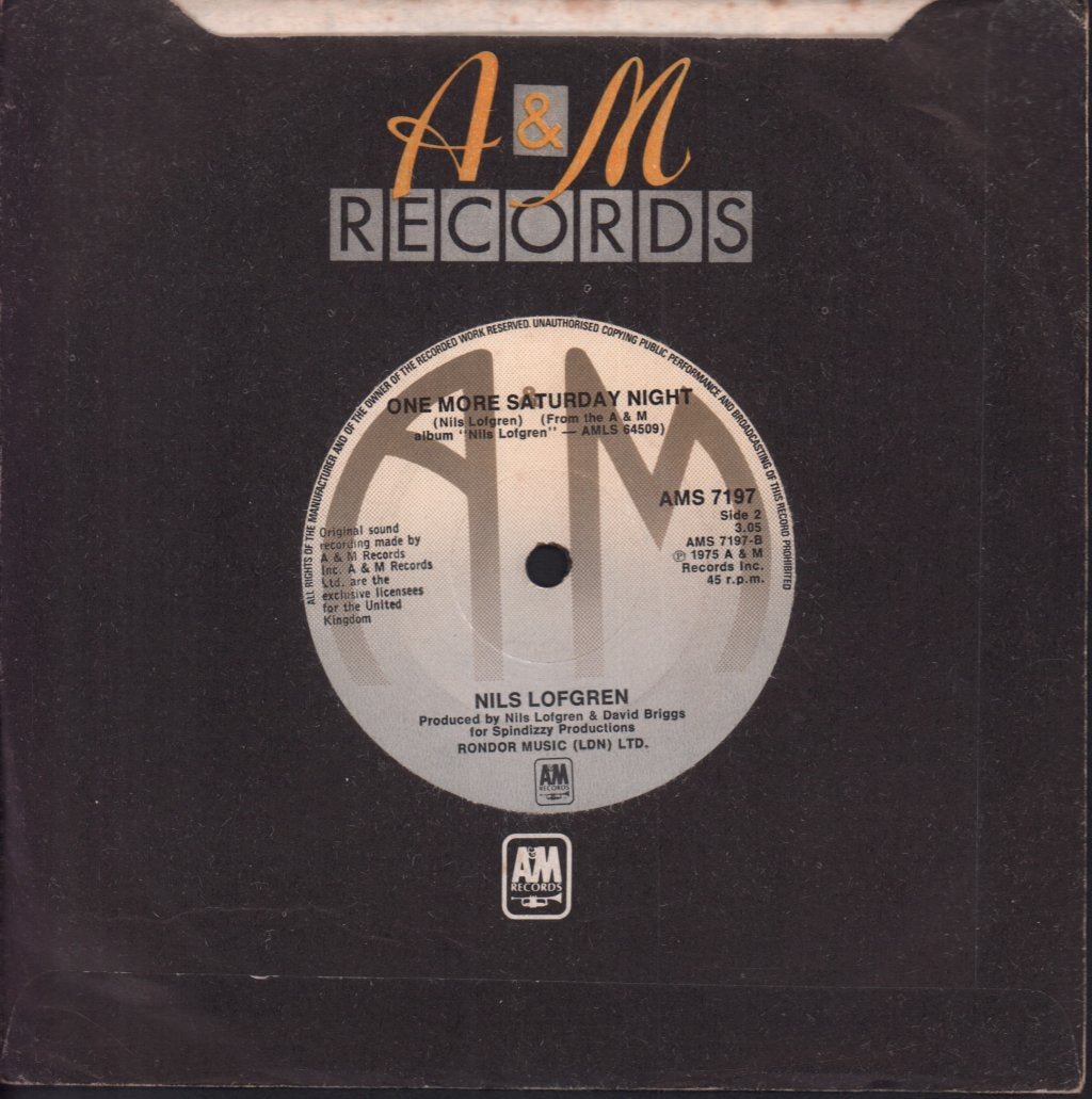 Nils Lofgren - I Don't Want To Know - 7 Inch