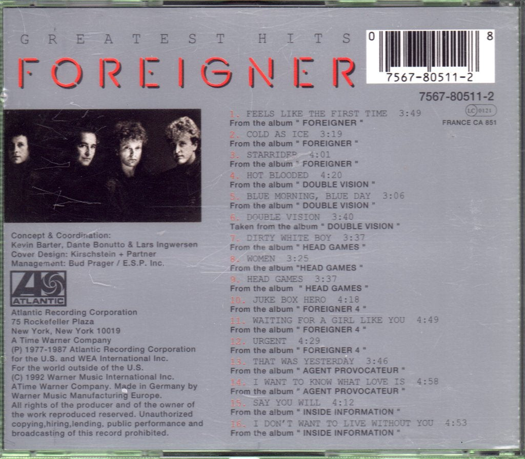 Foreigner - Greatest Hits - Cd