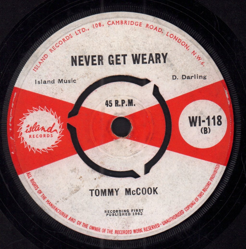 Tommy Mccook - Below Zero - 7 Inch