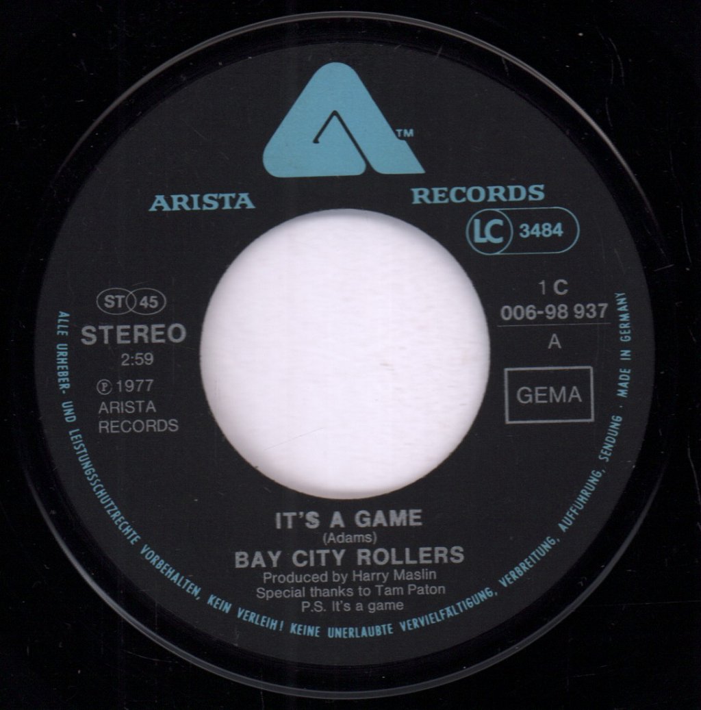 Bay City Rollers - It's A Game - 7 Inch