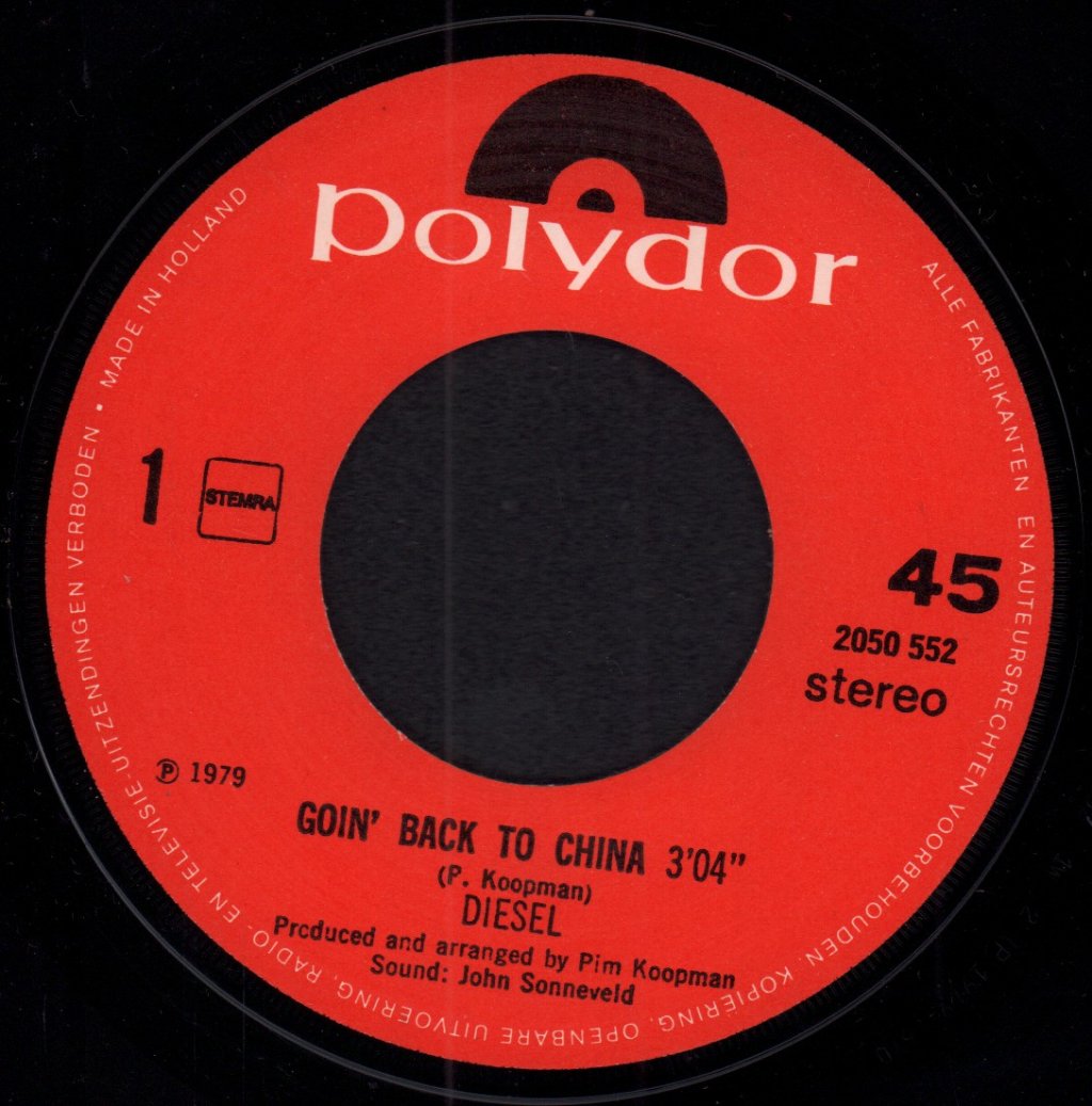 Diesel ( Rock Group) - Goin' Back To China - 7 Inch