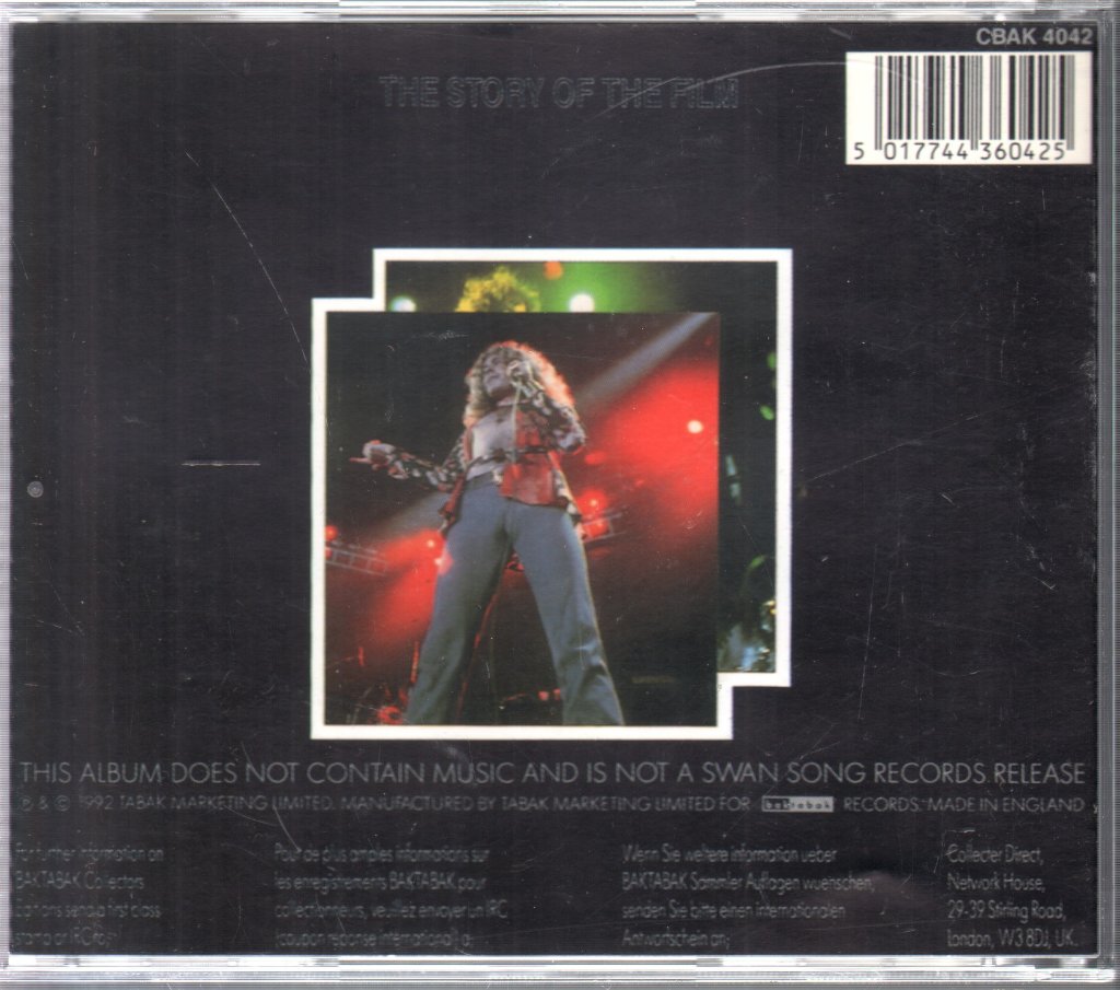 Led Zeppelin - Story Of The Film The Song Remains The Same - Cd