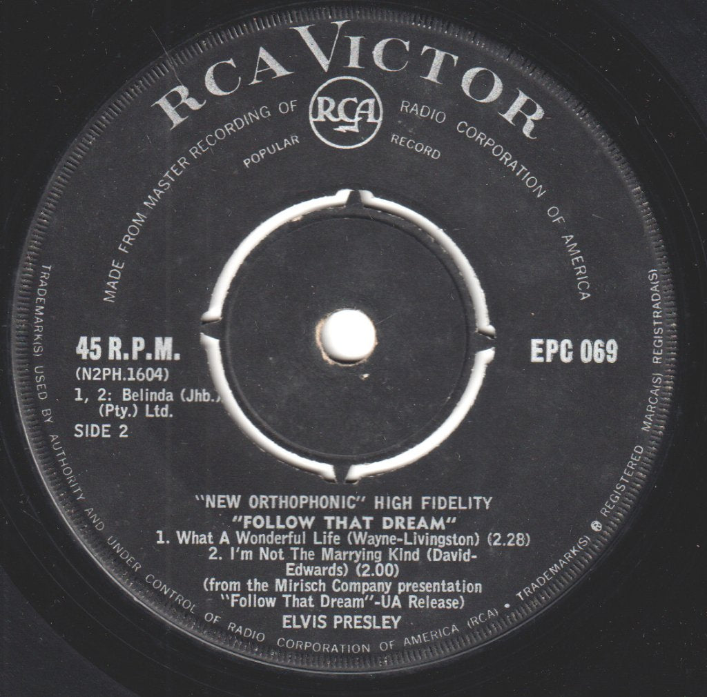 Elvis Presley - Follow That Dream - 7 Inch