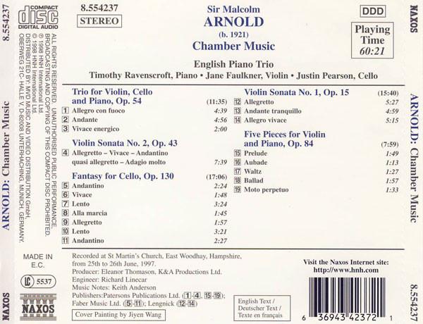 English Piano Trio - Malcolm Arnold - Chamber Music - Cd