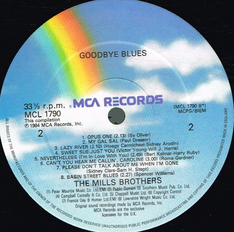 Mills Brothers - Goodbye Blues - Lp