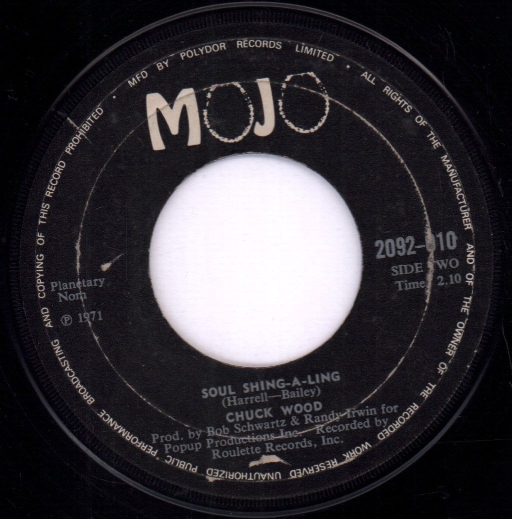 Chuck Wood - Seven Days Too Long - 7 Inch