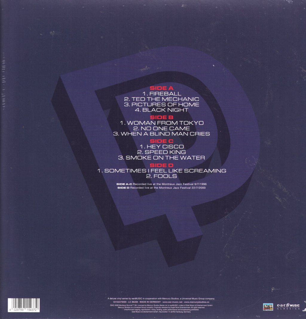 Deep Purple - Live At Montreux 1996 - Double Lp