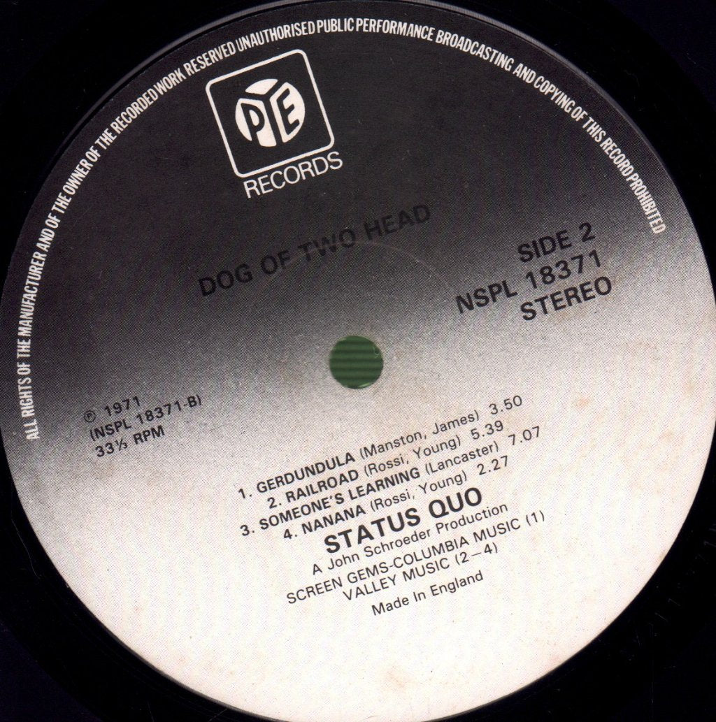 Status Quo - Dog Of Two Head - Lp