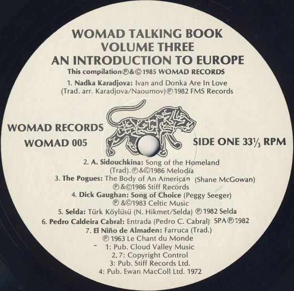Various Artists - Womad Talking Book Volume Three: An Introduction To Europe - Lp