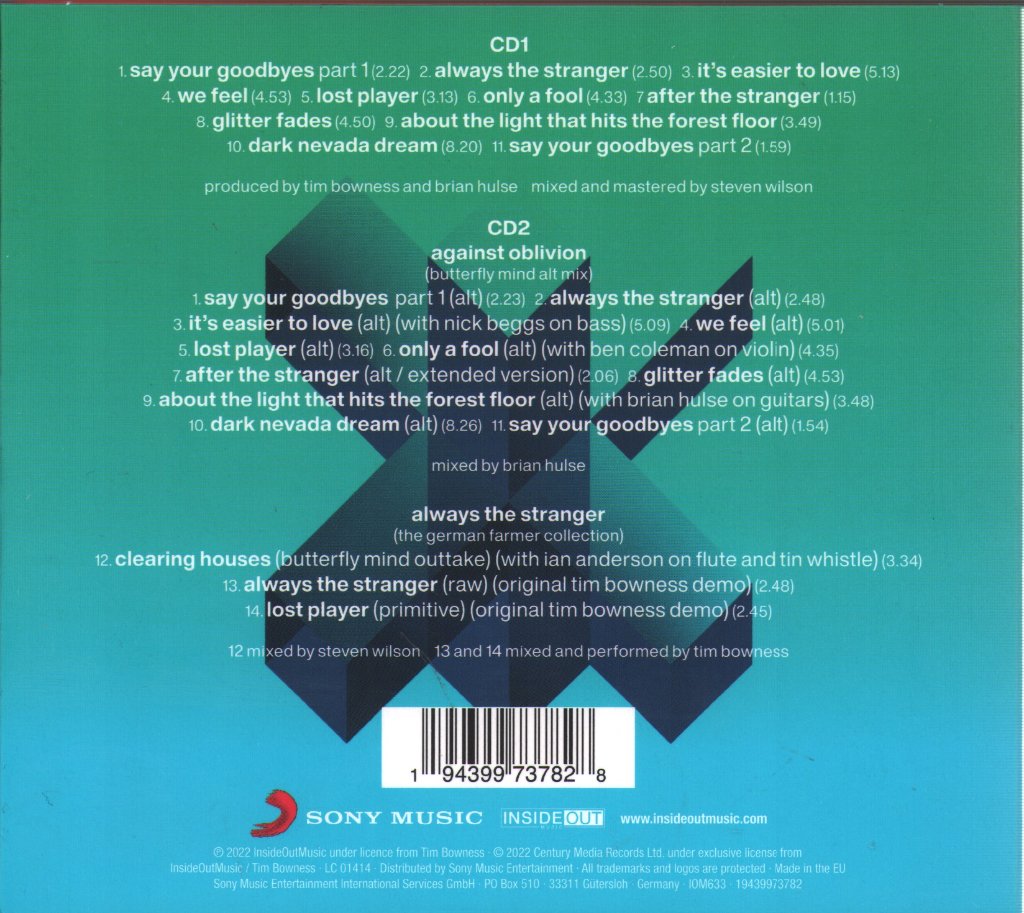 Tim Bowness - Butterfly Mind - Double Cd