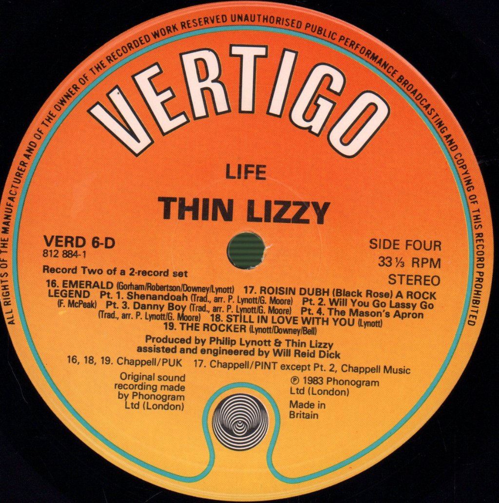 Thin Lizzy - Life Live - Double Lp