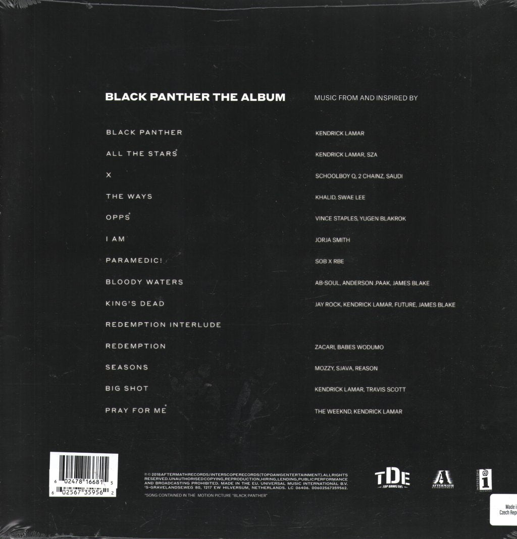 Various Artists - Black Panther: The Album (Music From and Inspired By) - Double Lp