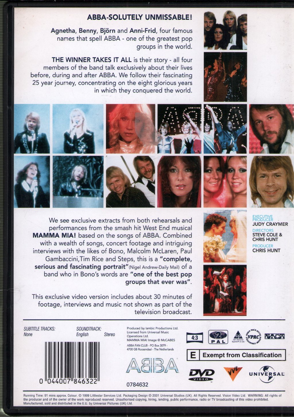 ABBA - Winner Takes It All The Abba Story - Dvd