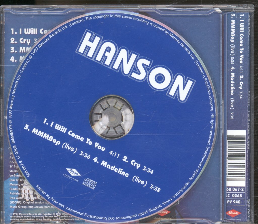 Hanson (Boy Group) - I Will Come To You - Cd
