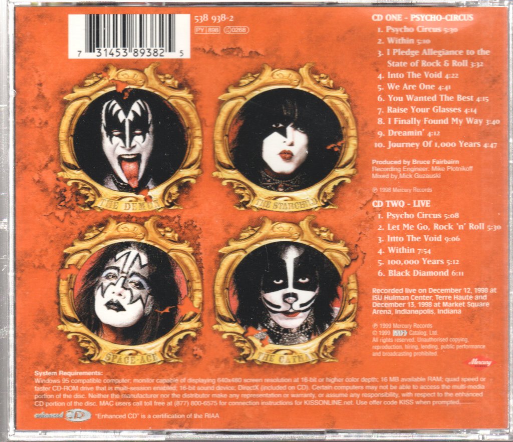 Kiss - Psycho Circus - Cd