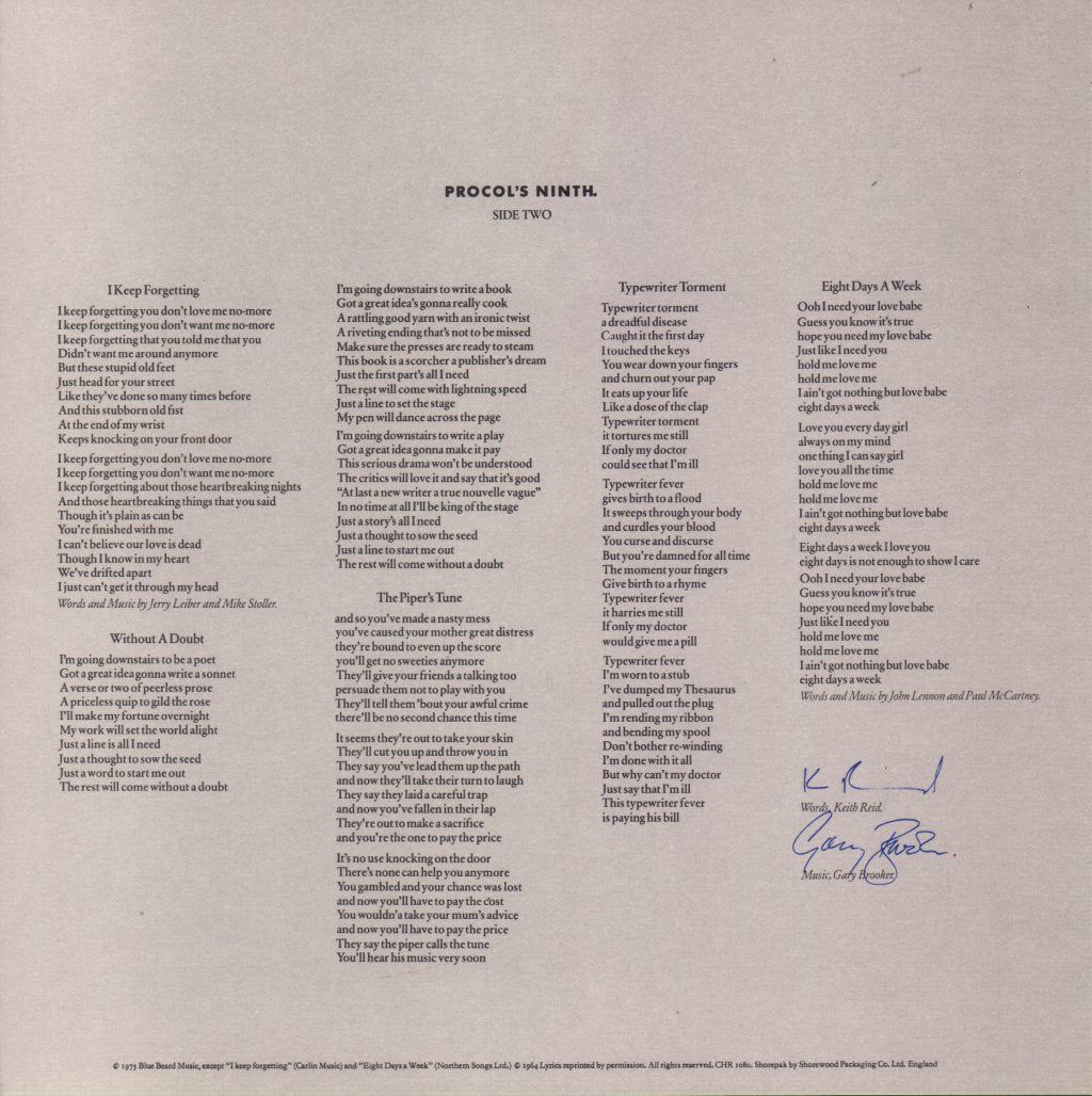 Procol Harum - Procol's Ninth - Lp