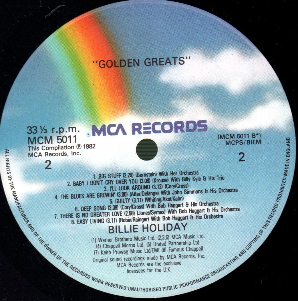 Billie Holiday - Golden Greats - Lp