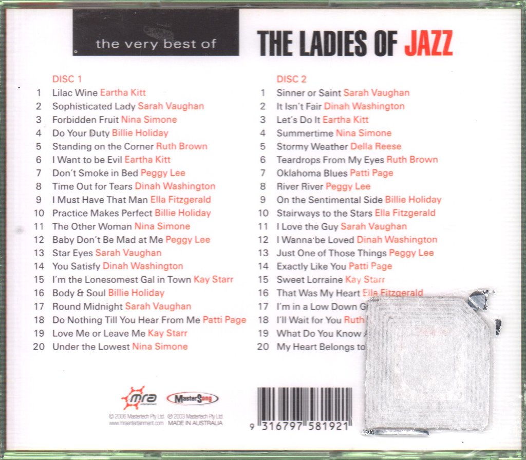 Various Artists - Very Best Of The Ladies Of Jazz - Double Cd