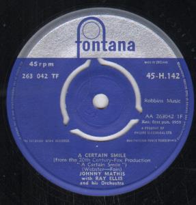 Johnny Mathis - A Certain Smile - 7 Inch