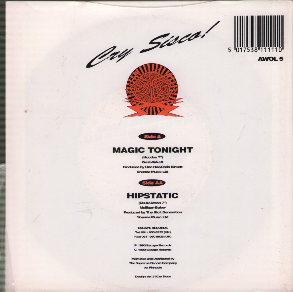 Cry Sisco - Magic Tonight / Hipstatic - 7 Inch