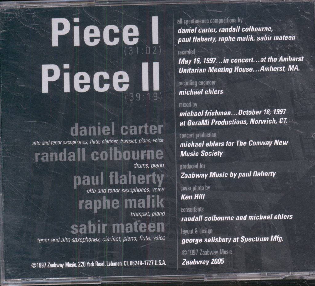 Daniel Carter / Randall Colbourne / Paul Flaherty / Raphe Malik / Sabir Mateen - Resonance - Cd