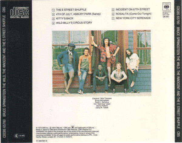 Bruce Springsteen - Wild, The Innocent And The E Street Shuffle - Cd