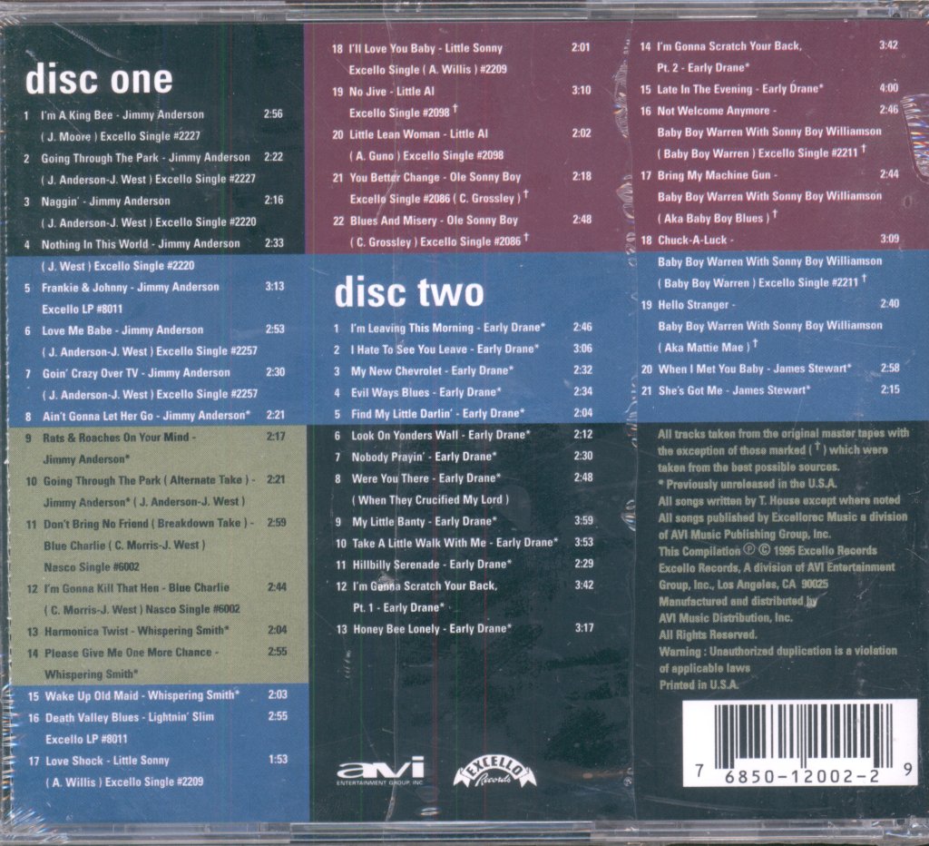 Various Artists - Blues Hangover - Excello Blues Rarities - Double Cd