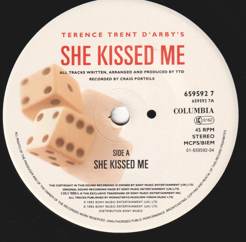 Terence Trent D'Arby - She Kissed Me - 7 Inch