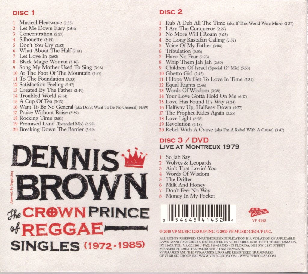 Dennis Brown - Crown Prince Of Reggae: Singles (1972-1985) - Double Cd