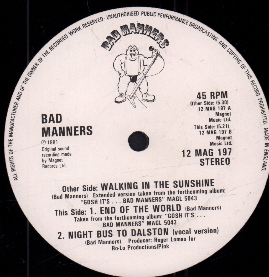 Bad Manners - Walking In The Sunshine - 12 Inch
