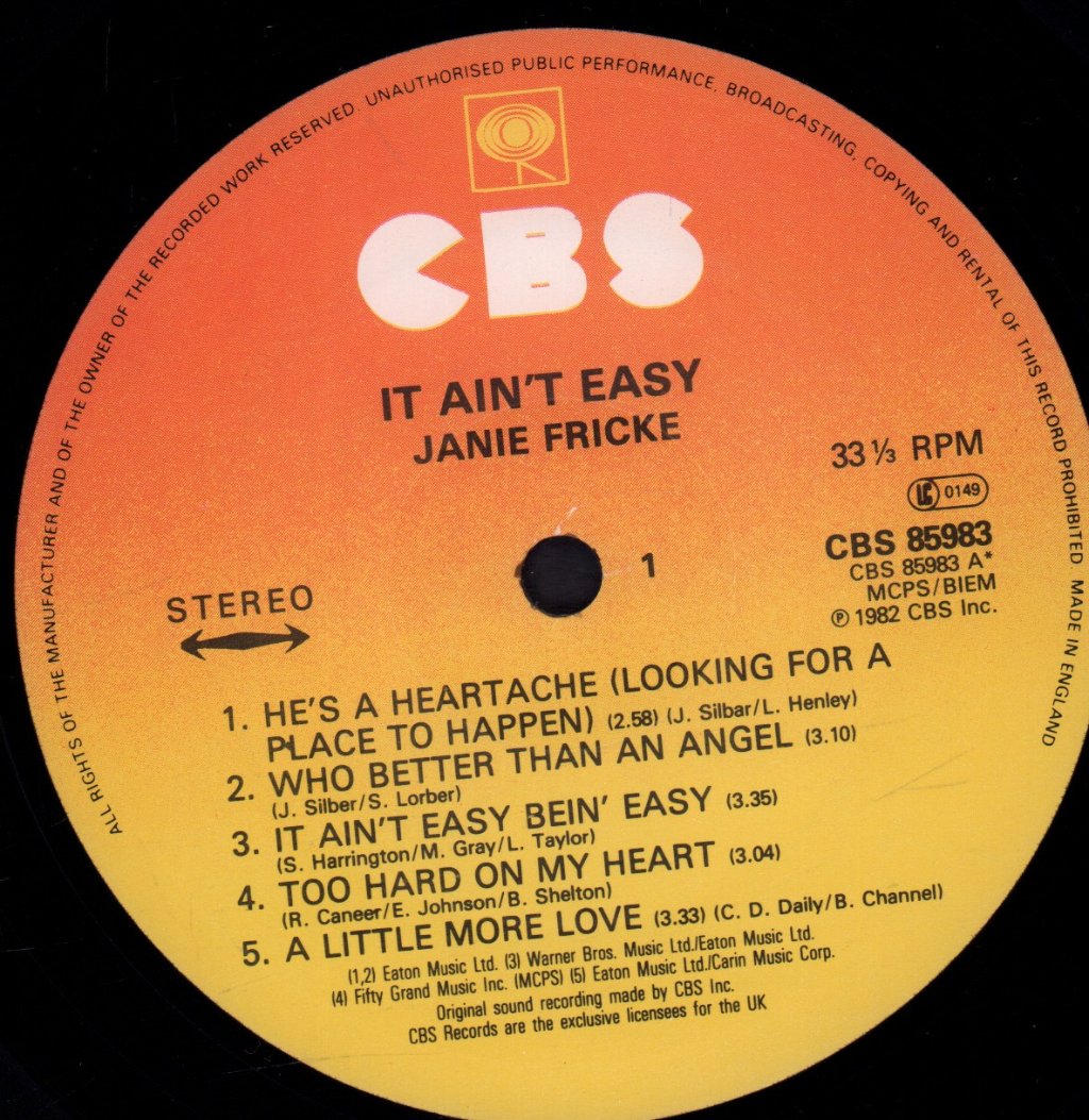 Janie Fricke - It Ain't Easy - Lp