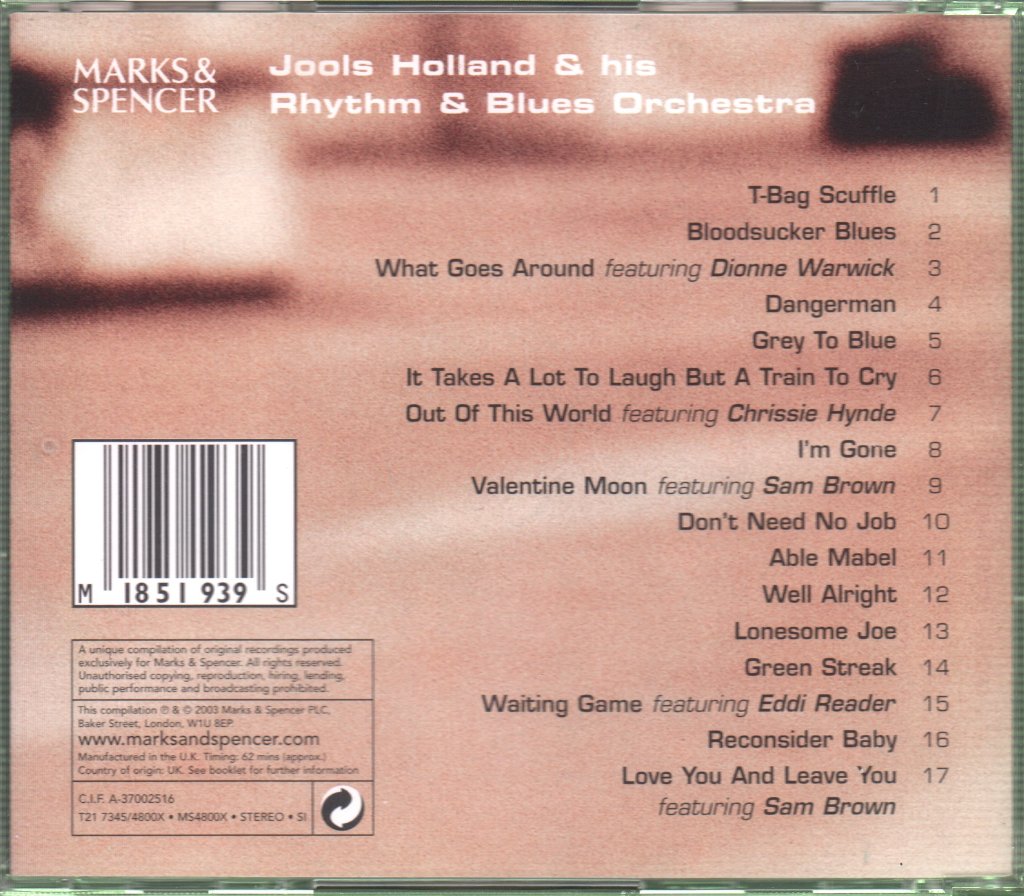 Jools Holland And His Rhythm & Blues Orchestra - Collection - Cd