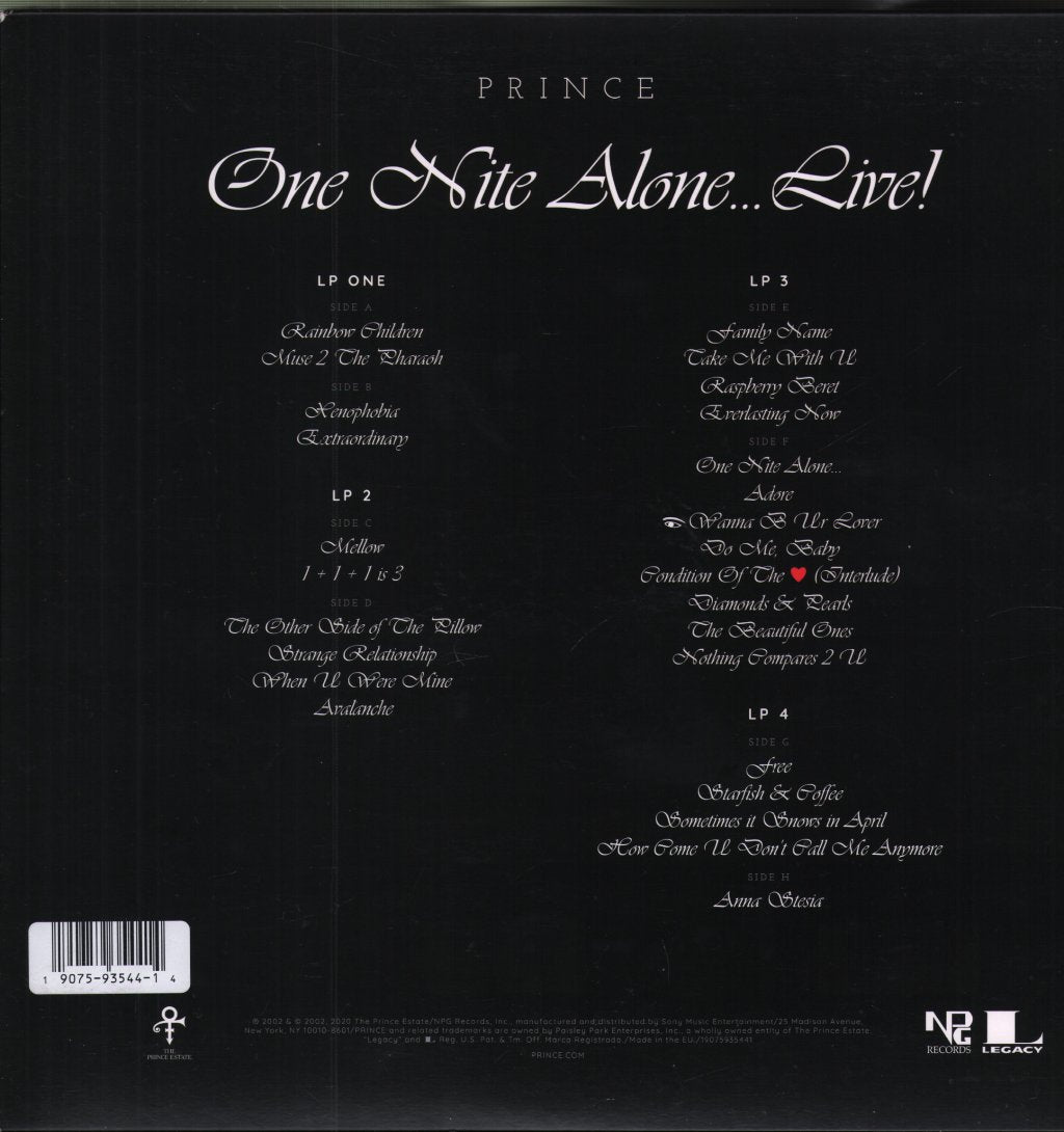 Prince - One Nite Alone... Live! - Lp Set