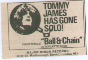 Tommy James - Ball And Chain - Advert