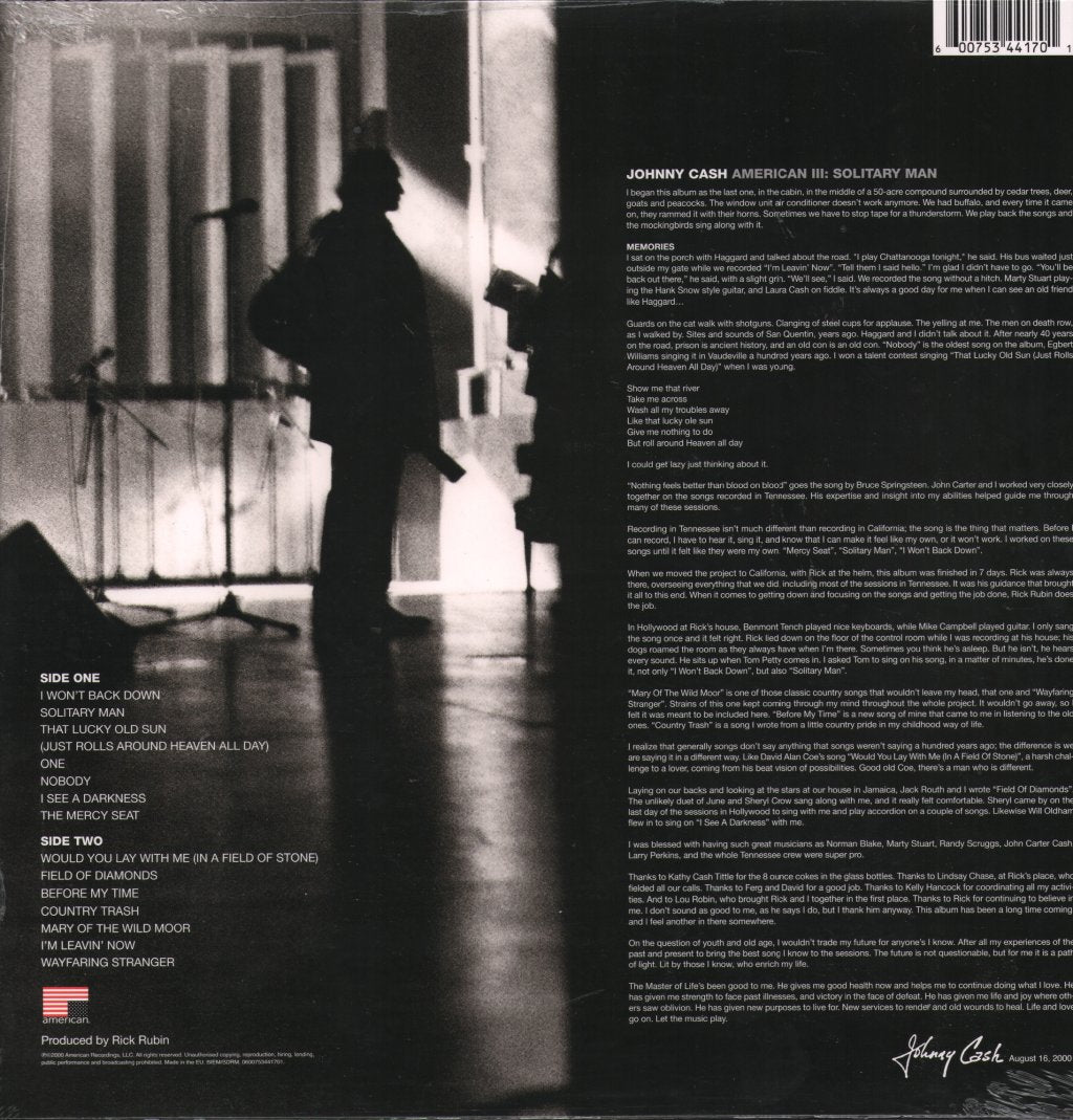 Johnny Cash - American III: Solitary Man - Lp
