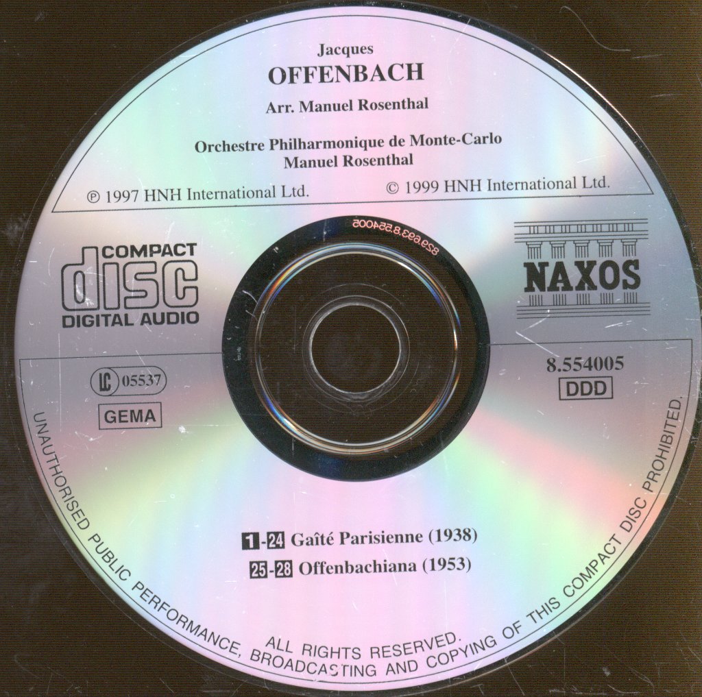 Manuel Rosenthal, Orchestre Philharmonique De Monte-Carlo - Offenbach - Gaîté Parisienne • Offenbachiana - Cd