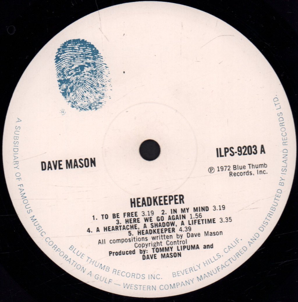 Dave Mason - Headkeeper - Lp