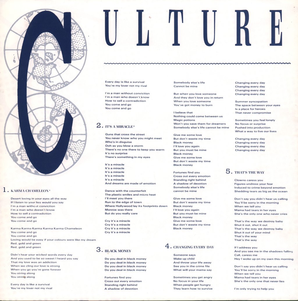 Culture Club - Colour By Numbers - Lp
