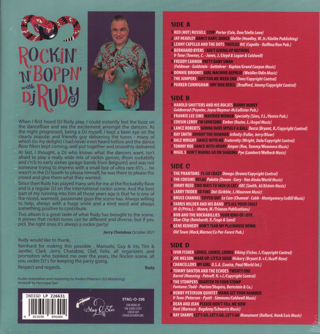Various Artists - Rockin' 'N' Boppin' with DJ Rudy - Double Lp