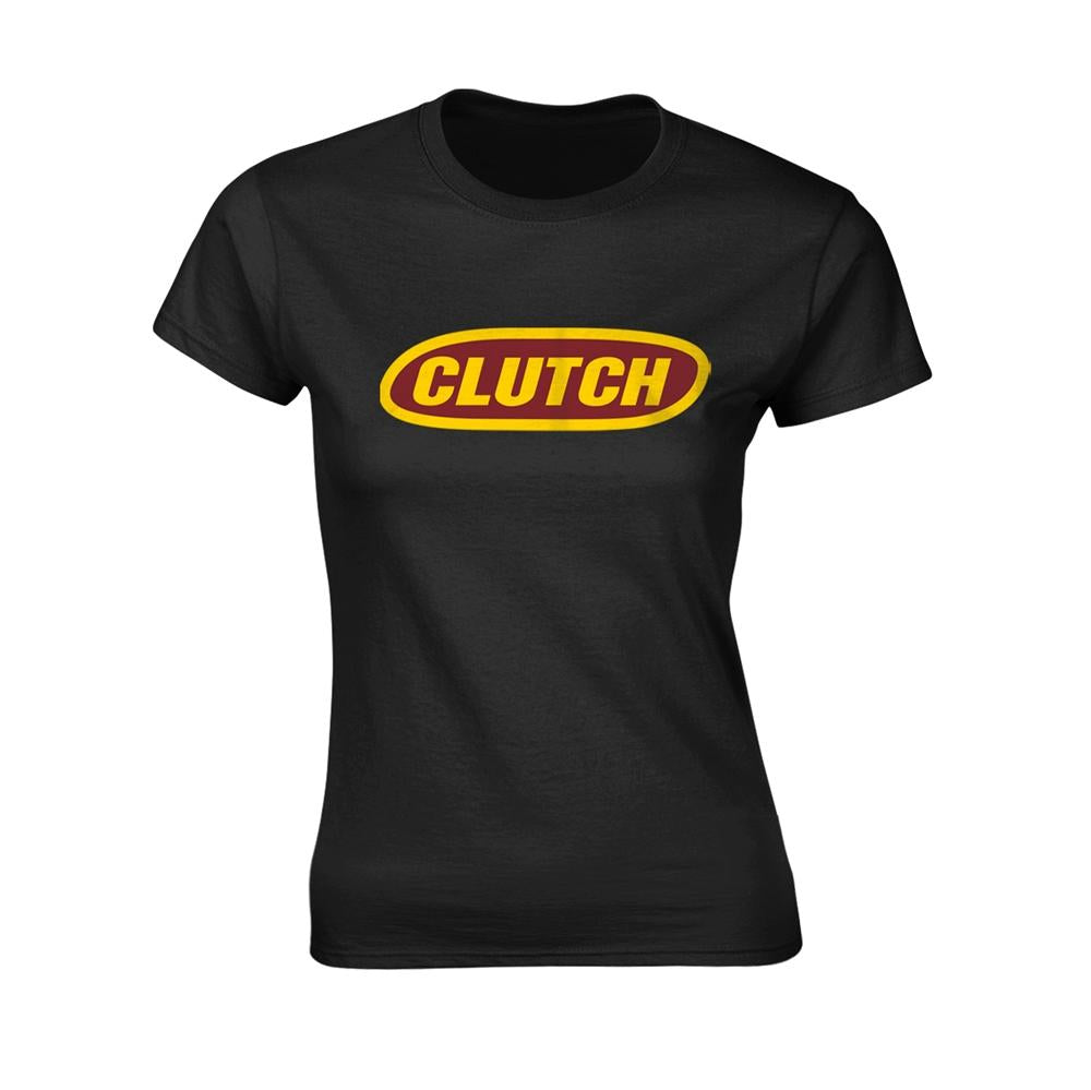 Clutch - Clutch 'classic Logo' (Black) Womens Fitted T-Shirt (Xx-Large) - Xx-Large - T Shirt
