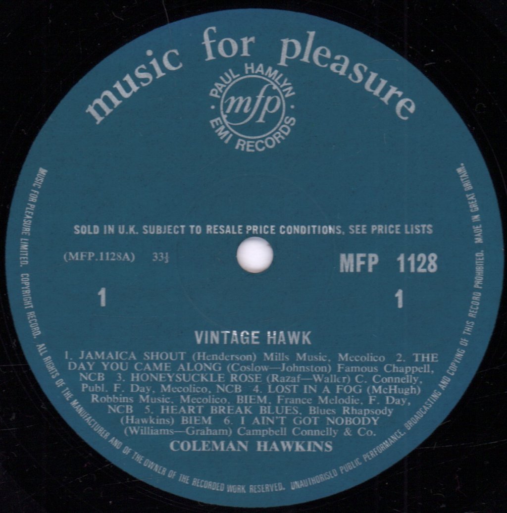 Coleman Hawkins - Vintage Hawk - Lp