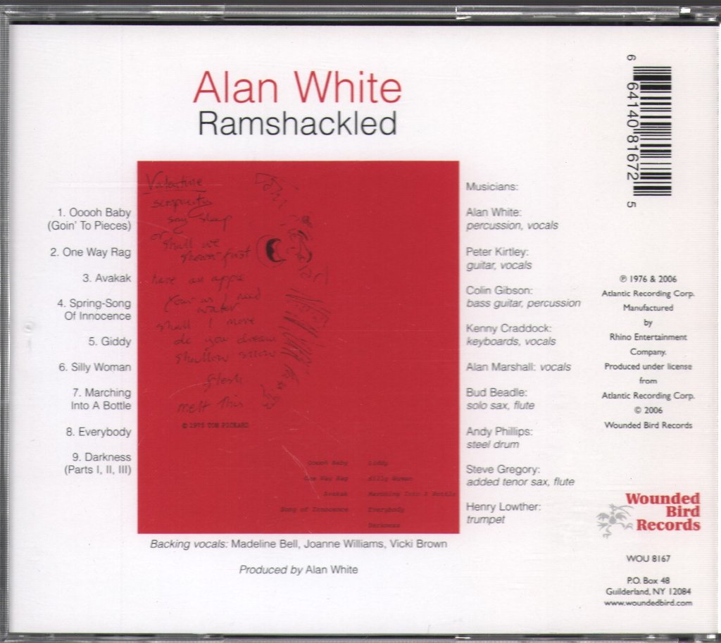 Alan White - Ramshackled - Cd