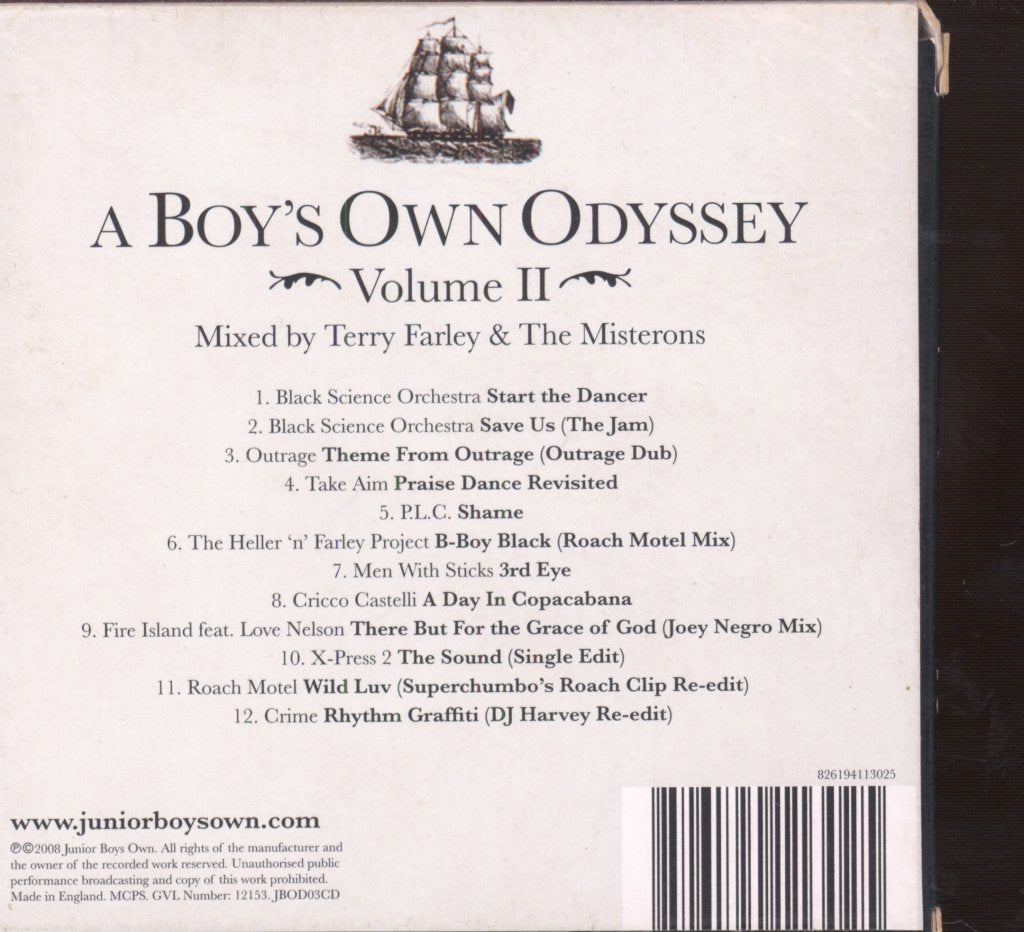 Various Artists - A Boy's Own Odyssey Volume II mixed by Terry Farley & The Misterons - Double Cd