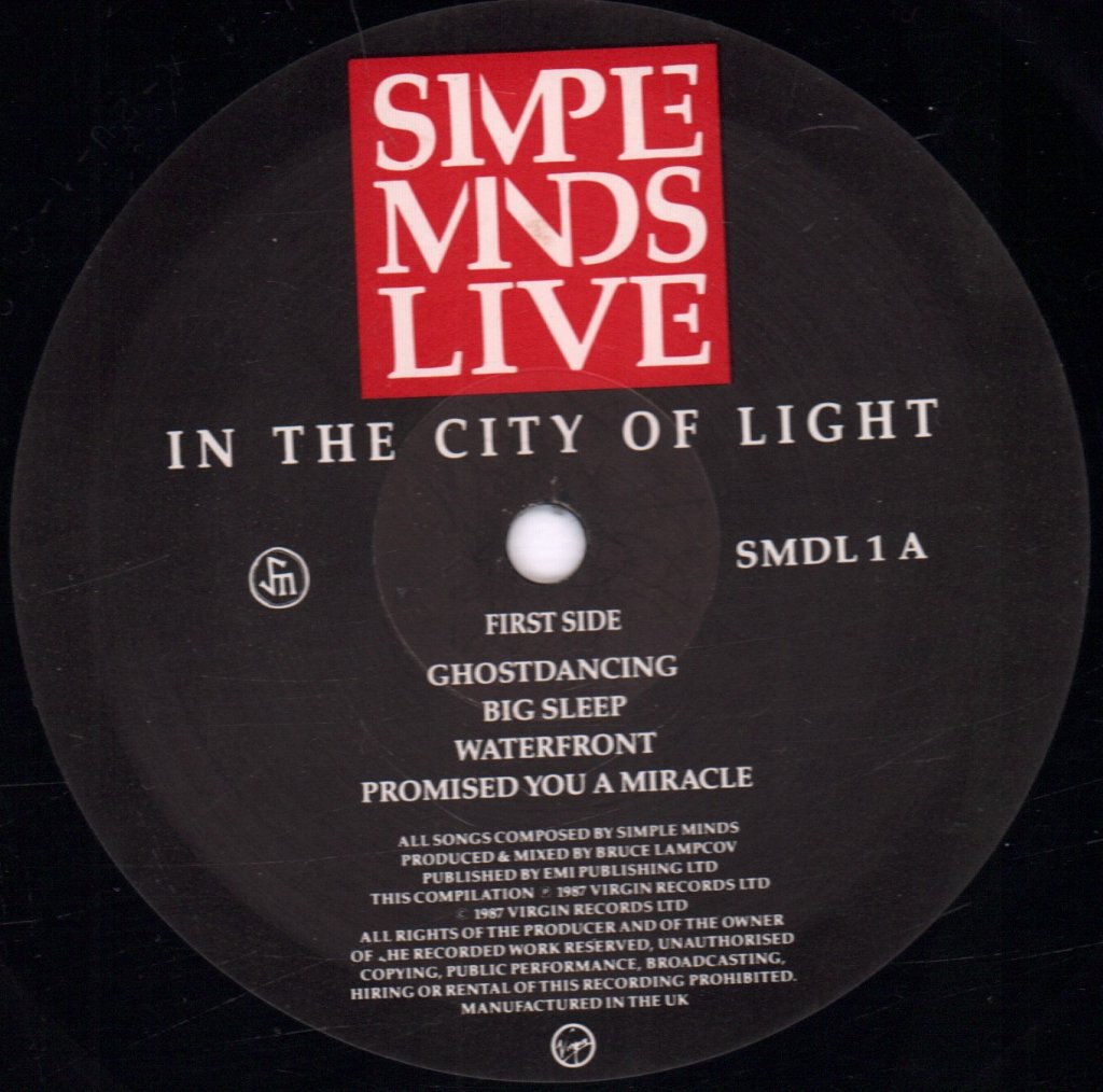 Simple Minds - Live In The City Of Light - Double Lp