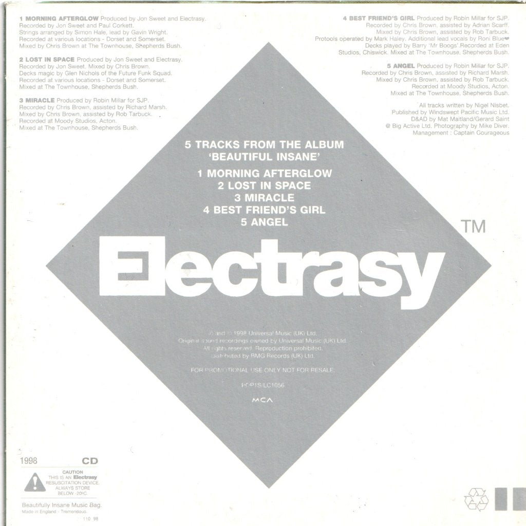 Electrasy - 5 Tracks From The Album 'Beautiful Insane' - Cd