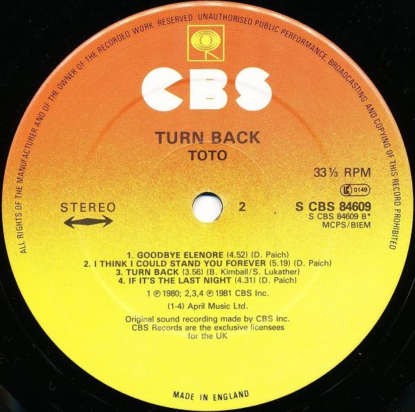 Toto - Turn Back - Lp