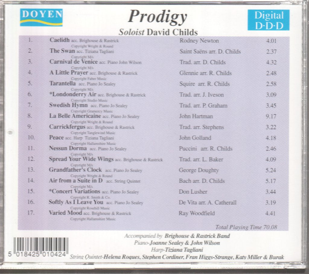 David Childs, Brighouse & Rastrick Band - Prodigy - Cd