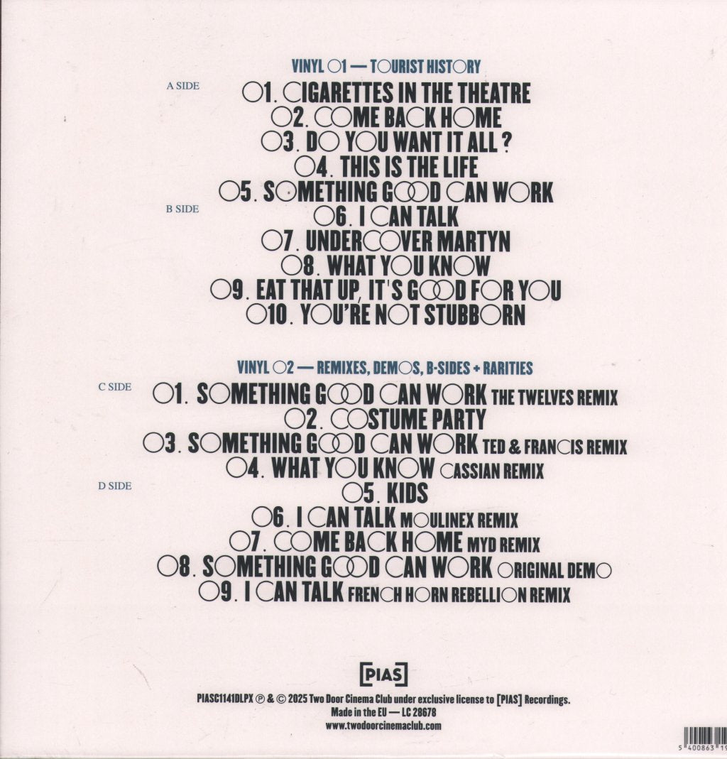 Two Door Cinema Club - Tourist History (15th Anniversary Deluxe Edition) - Double Lp